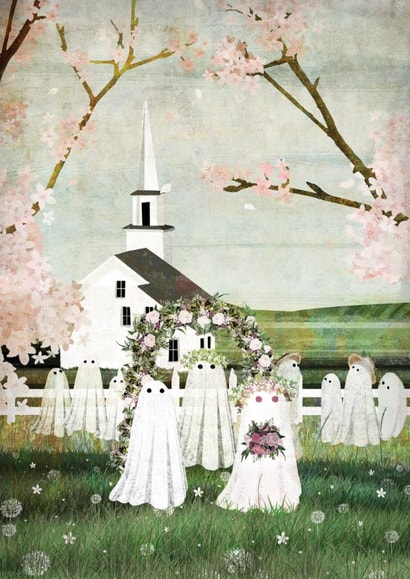 Ghost Wedding - Blank Card created by Katherine Blower