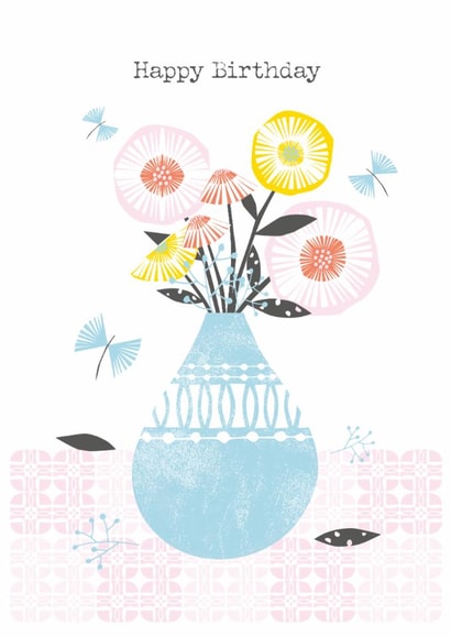 Classic Birthday Card - For Her - Flowers created by Kath Watmough Designs