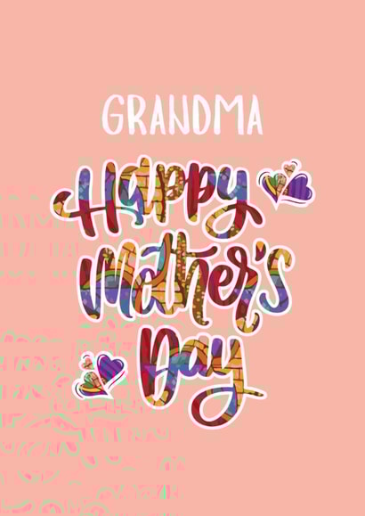 Colourful Mother's Day card for Grandma created by AfroTouch Design