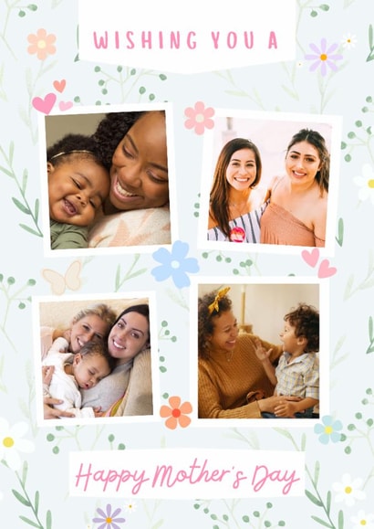 Pretty Mother's Day Card - Floral Photo Card created by @hollielonglanddesigns