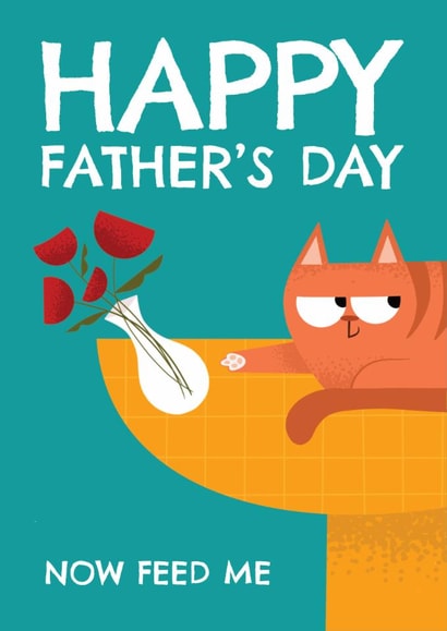 Cute Father's Day Card - Naughty Cat - From The Cat created by AbiGoLucky