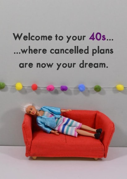 Funny Birthday Card - 40th - Welcome to 40s created by Bold & Bright Cards