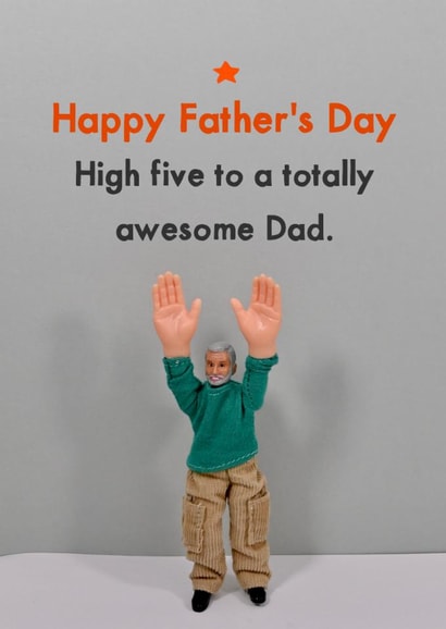 Heartfelt Fathers Day Card - High Five Dad created by Bold & Bright Cards