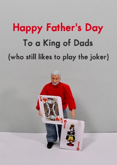 Funny Fathers Day Card - Joker Dad - Playing Cards created by Bold & Bright Cards