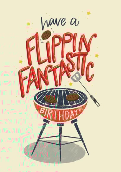 Classic BirthdayCard - BBQ - Flippin' Fantastic created by Cindy Reynolds