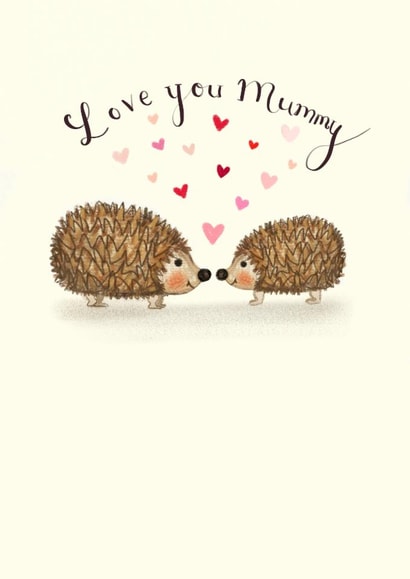 Cute Mother's Day Card - Mummy - Hedgehogs created by Love Lucy Illustration