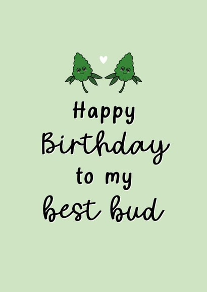 Best Bud Birthday Card - Best Friend Birthday Card created by Perry-Cuff Designs