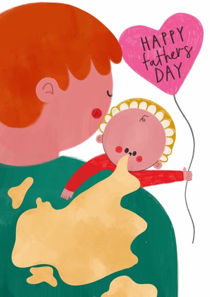 Cute Father's Day Card - Baby - Throw Up created by AbiGoLucky