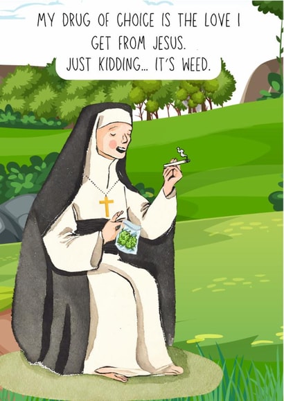 Funny card for your special weed lover. After all, it’s always 4:20 somewhere! created by Liquorice Twist