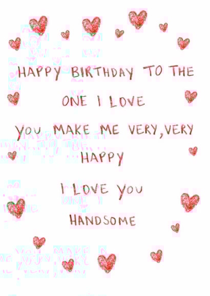 Heartfelt Birthday Card - For Him - To The One I Love created by HCD Illustration