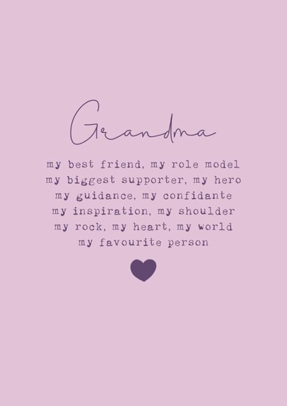 Classic Mother's Day Card - Grandma - Favourite Person created by Cake For Breakfast