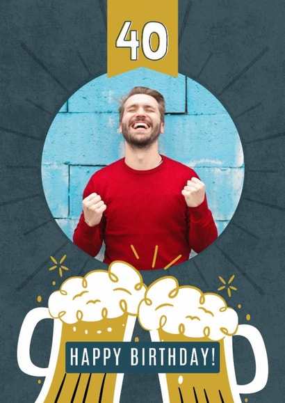 Classic 40th Birthday Card - For Him - Beers created by @hollielonglanddesigns