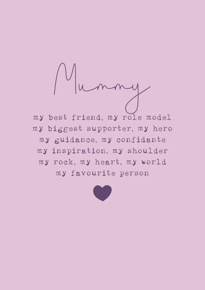 Classic Mother's Day Card - Mummy - Favourite Person created by Cake For Breakfast