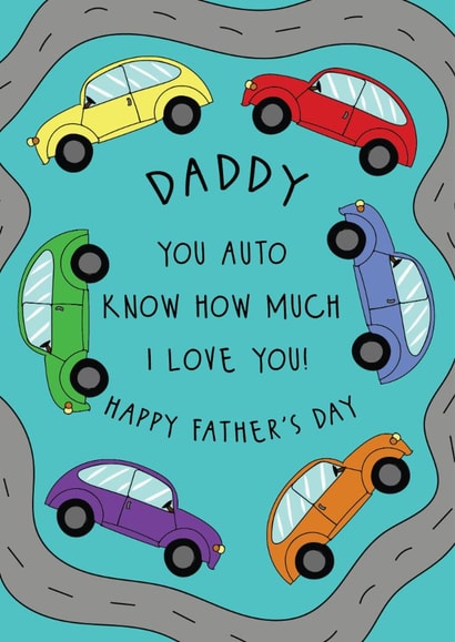 Cute Father's Day Card - Cars - How Much I Love You created by @Laura Lonsdale Designs
