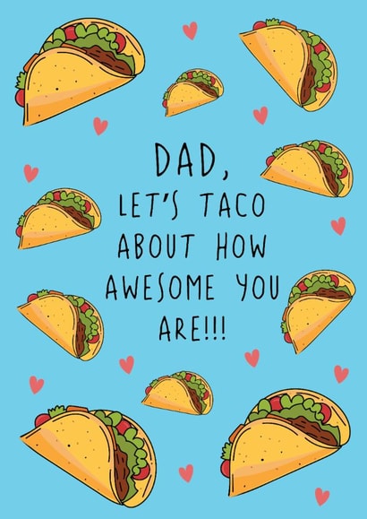 Funny Father's Day Card - Tacos created by @Laura Lonsdale Designs