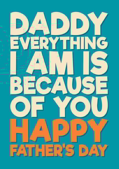 Heartfelt Father’s Day Card - For Daddy - From The Kids created by Blind Faith