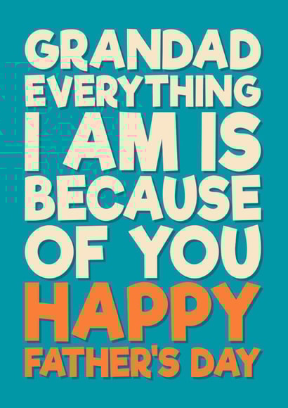 Heartfelt Father’s Day Card - For Grandad - Happy Father’s Day created by Blind Faith