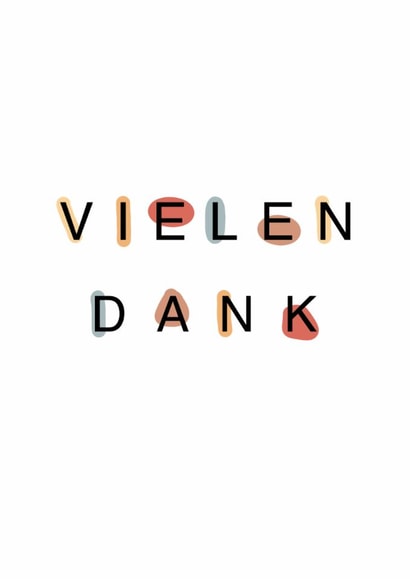 A thank you card for your favourite German created by The Happy Potato