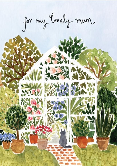Pretty Mother's Day Card - Greenhouse Garden created by Louise Mulgrew