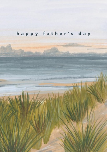 Arty Father's Day Card - Beach Landscape created by Joy Jen Studio