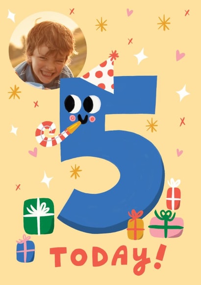 Cute Birthday Card - 5th - Party Time created by @AimeeStevens.Design