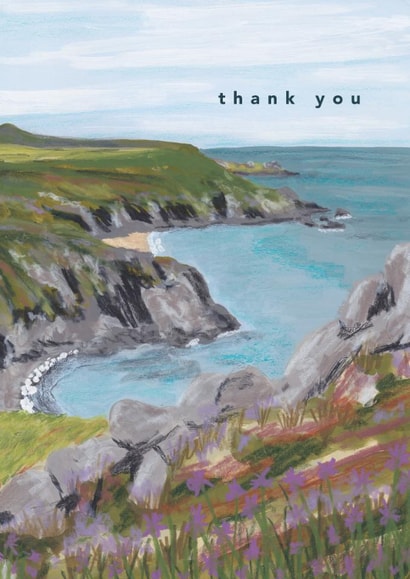 Arty Thank You Card - Cornwall Beach created by Joy Jen Studio