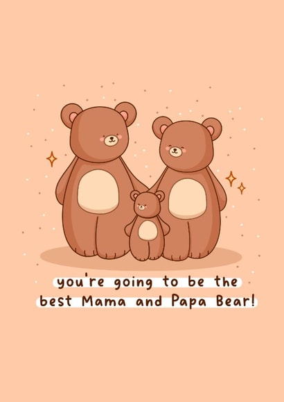 Cute Pregnancy/New Baby - Bears - Best Mama And Papa Bear created by Rosalie Perl