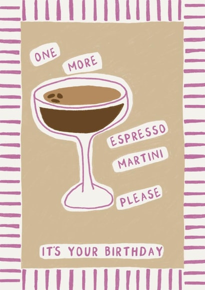 Classic Birthday Card - Espresso Martini created by Rachel Jones