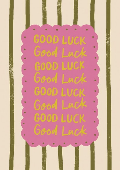 Classic Good Luck Card - Hand DrawnTypography created by Sweetlove Press
