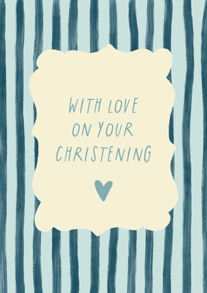 Classic Christening Card - With Love - Baby Boy created by Sweetlove Press