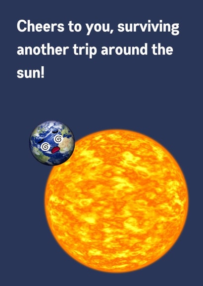 Funny birthday card for non-soppy friends. created by The Coven