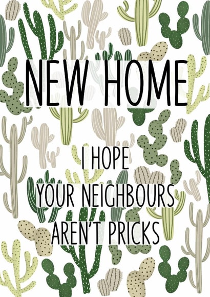 New Home Card - Cactus- Moving house- Neighbours created by Zoe Foster