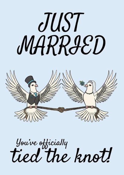 Classic Wedding Card - Doves - Tied The Knot created by @Cupsie's Creations