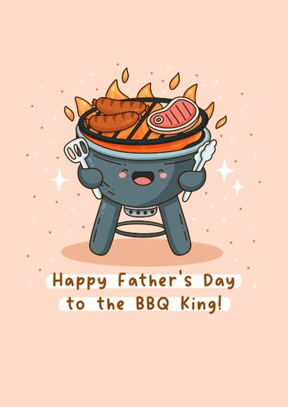 Cute Father's Day Card - BBQ King - Barbecue created by Rosalie Perl