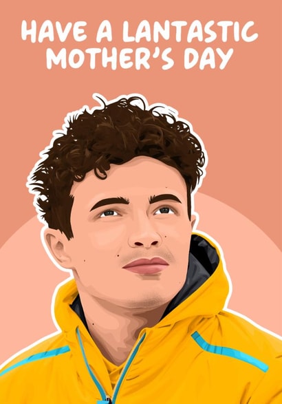 Punny Mother's Day - Lando Norris - F1 created by Pink + Pip