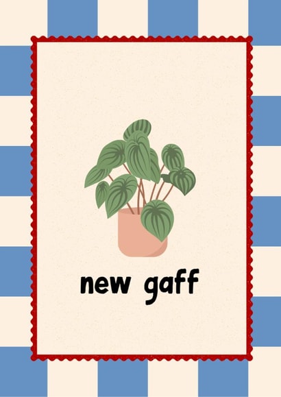 Classic New Home Card - New Gaff - Monstera Plant created by thelittleone
