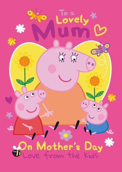 Cute Peppa Pig Mother's Day Card from the Kids created by Danilo