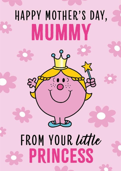 Title: Cute Mother's Day Card -  Little Miss Princess - For Mummy created by Mr. Men