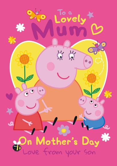 Cute Peppa Pig Mother's Day Card from Son created by Danilo