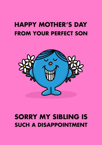 Cheeky Mother's Day Card - Mr. Men - Mr. Perfect created by Mr. Men