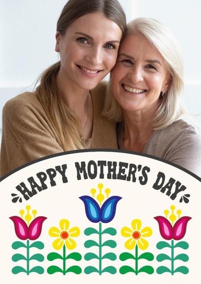 Pretty Mother's Day Card - Folk Florals created by Woah there Pickle