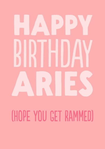 Funny Birthday Card - Aries - Rammed created by The Buddy Fernandez Card Co.