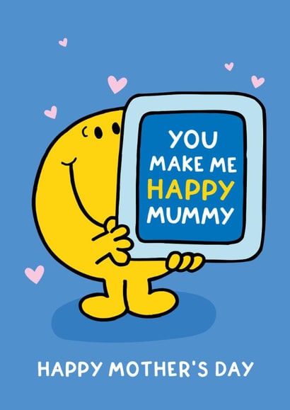 Cute Mother’s Day Card - For Mummy - Mr. Happy created by Mr. Men
