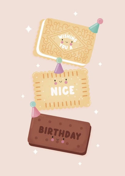 Cute Birthday Card - Biscuits - Pun created by Pri M