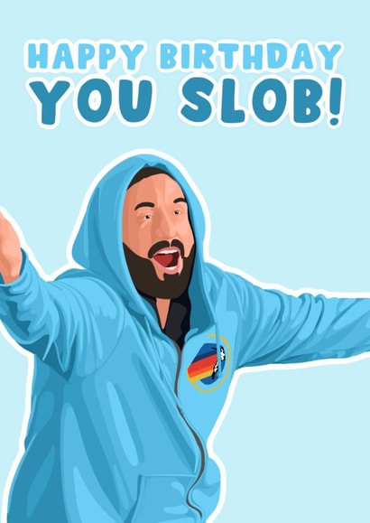 Funny Birthday Card - Adam Sandler Outfit - Oscars - Slob created by Pink Peach Cards