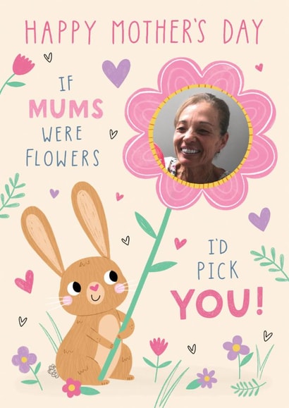Cute Mother's Day Card - Bunny - If Mums Were Flowers created by Jess Moorhouse