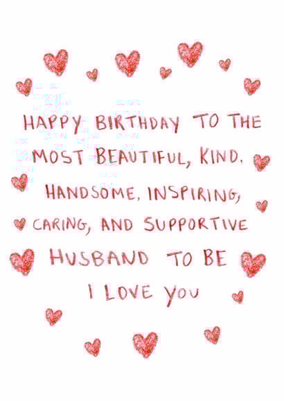 Heartfelt Birthday Card - For Fiance - Kind And Supportive created by HCD Illustration