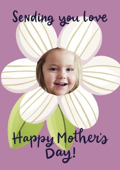 Cute Mother's Day Card - Flower - Sending Love created by Grey Street Paper