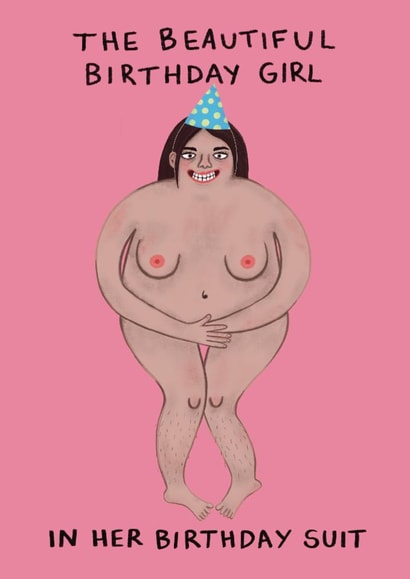 Funny Birthday Card - Birthday Suit created by Kattypoos