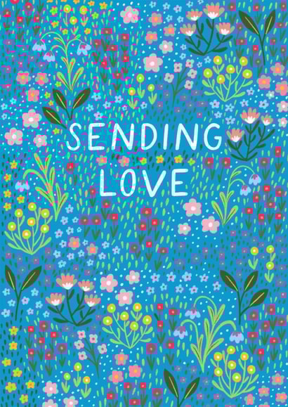 Pretty Sympathy Card - Sending Love created by Pear Tree Press
